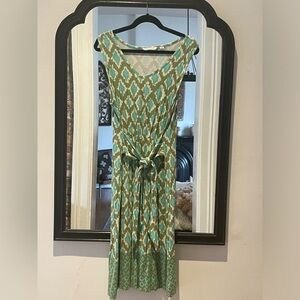 Isaac Mizrahi Knit Mixed Print Ikat Dress (M)